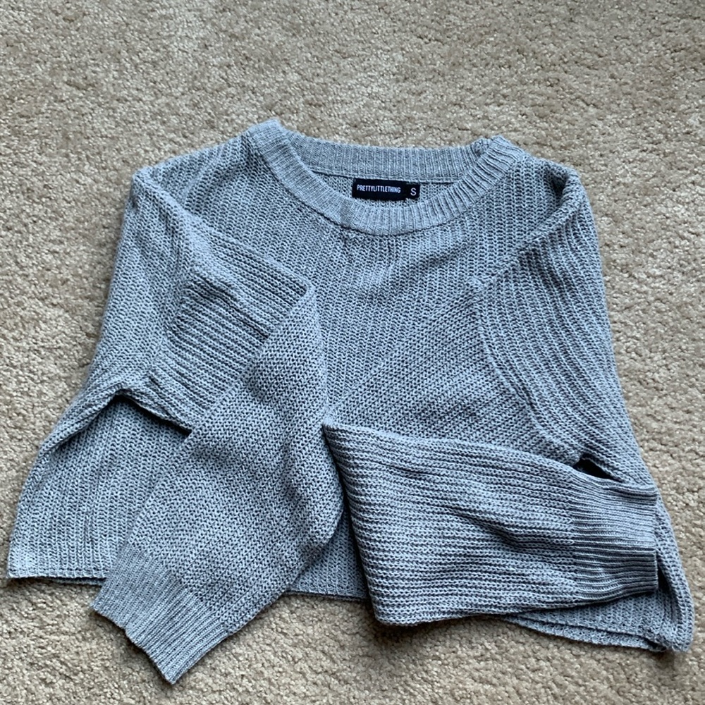 NWOT pretty little thing knit cropped sweater